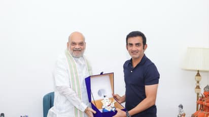 Amit Shah (L) and Gautam Gambhir (R). (Photo: X/@GautamGambhir)