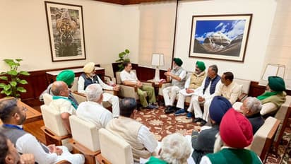Kisan Unions meet LoP Rahul Gandhi (Photo/ X @SukhpalKhaira)