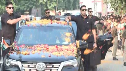 Prime Minister Narendra Modi holds roadshow (Photo/ANI)