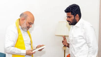 Home Minister Amit Shah and former TN BJP chief K Annamalai (Photo/ANI)