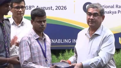 Jyoti AI Smart Glasses presented to visually impaired employees in Northern railways (Photo/ANI)