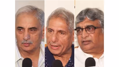Khan Market Traders Association President Sanjiv Mehra,VP Brij Gopal Khosla and ew Delhi Traders Association President Atul Bhargav (Photo/ANI)