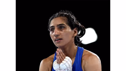 Indian boxer Preeti Pawar (Photo: X/@MohanMOdisha)