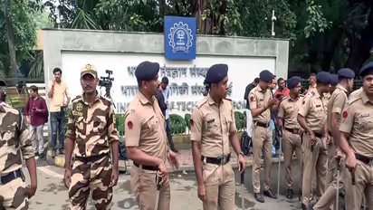 High Security outside IIT Bombay (Photo/ANI)