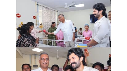 Vijay Deverakonda, BRS' Harish Rao attend 'Gift of Life' ceremony (Photo/X@HarishRaoOffice)