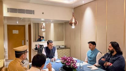 Maharashtra CM Devendra Fadnavis during the meeting (Photo/ANI)