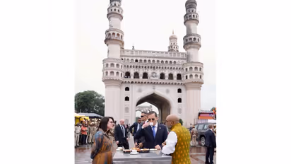 US Envoy Gor visits Charminar, enjoys tea (Photo/X@USAmbIndia)