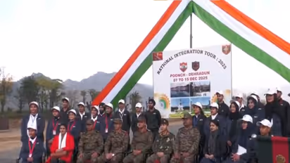Students of Poonch Brigade flagged off for National Integration Tour to Dehradun (Photo/ANI)