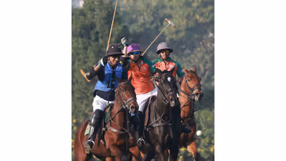Polo players in action at Jindal Polo Estate Cup (Photo: Jindal Polo)