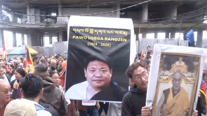 Tibetans in exile hold candlelight vigil in Dharamshala to mark one month since Lobga Rangzen self-immolated in front of the United Nations Headquarters in New York (Photo/ANI)