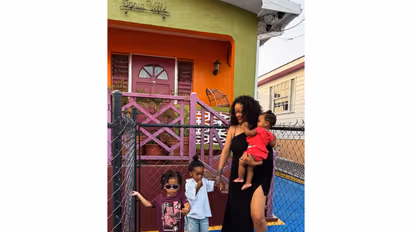 Rihanna with her three children (Photo/Instagram/@badgalriri)