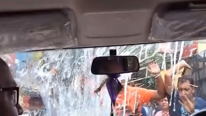 Eggs hurled at car of TMC MLA Kunal Ghosh (Photo/Kunal Ghosh)