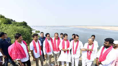 BRS delegation visits Kaleshwaram Project (Photo/ANI)
