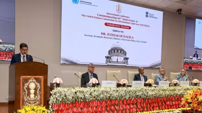 Secretary (Economic Relations) Sudhakar Dalela addressing valedictory session UNCITRAL (Photo/X/@MEAIndia)