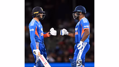Abhishek Sharma and Sanju Samson. (Photo: ANI)