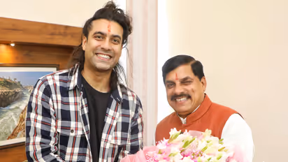 Singer Jubin Nautiyal and MP CM Mohan Yadav (Image source: X/@DrMohanYadav51)
