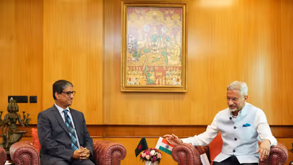 EAM S Jaishankar with Bangladesh’s outgoing High Commissioner to India, Riaz Hamidullah. (Photo: X/@DrSJaishankar)