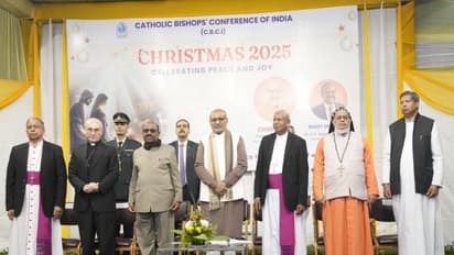 Vice President CP Radhakrishnan at Christmas celebration (Photo: @VPIndia/X)
