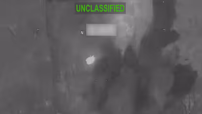 An unclassified image released by US Central Command shows a strike on an Iranian target. (Photo: X/@CENTCOM)
