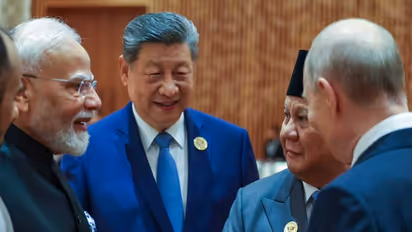 Prime Minister Narendra Modi with Chinese President Xi Jinping and Russian President Vladimir Putin at the BRICS Summit, in New Delhi on Saturday. President of Indonesia Prabowo Subianto also present (Photo/PM Instagram)