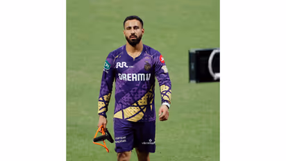 Punjab cricketer Ramandeep Singh before an IPL match (Photo: ANI)