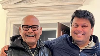 Vedanta Group Chairman Anil Agarwal with his son Agnivesh Agarwal (Photo: x/@AnilAgarwal_Ved)