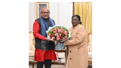 CP Radhakrishnan with President Droupadi Murmu(Photo/X@CPR_VP)