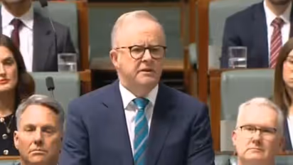 Australian PM Anthony Albanese speaks in the Parliament (Photo/ @HCICanberra)