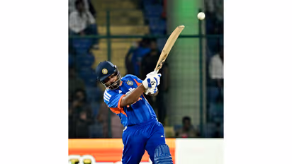 Sanju Samson batting (Photo: ANI)