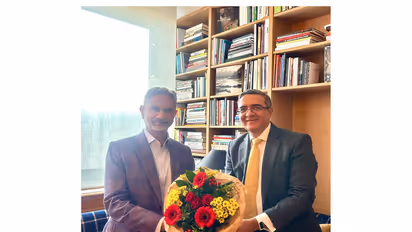 External Affairs Minister S Jaishankar and Indian Ambassador to Germany, Ajit Gupte (Photo: X@eoiberlin)