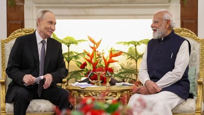 Prime Minister Narendra Modi with Russian President Vladimir Putin (Photo/@narendramodi)