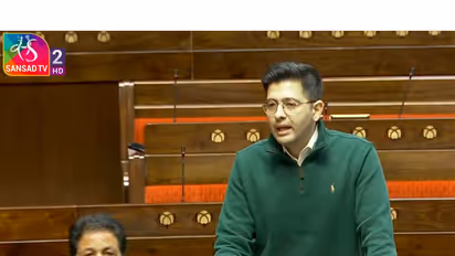 AAP Rajya Sabha MP Raghav Chadha (Image: Sansad TV)