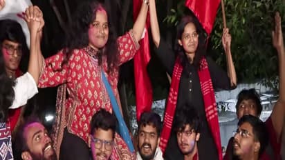 Newly elected JNUSU President Aditi Mishra (Photo/ANI)