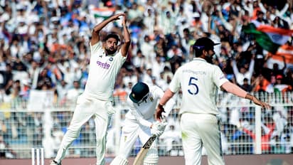 Mohammed Siraj celebrating after taking a wicket (Photo: ANI)