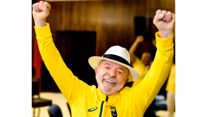 Brazilian President Luiz Inácio Lula da Silva celebrating after his country reached Round of 16 in FIFA World Cup 2026. (Photo: X/@LulaOficial)