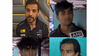 L-R John Abraham, Divy Nandan, Ishaan Madesh and Roul Hyman (Photo/ANI)