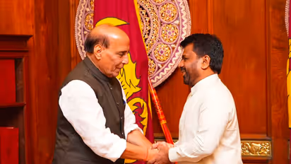 Defence Minister Rajnath Singh meets Sri Lankan President Anura Kumara Dissanayake in Colombo. (Photo: X/@rajnathsingh)
