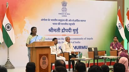 President Droupadi Murmu addressing members of the Indian community in Angola (Photo/ X@rashtrapatibhvn)