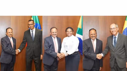 NSA Ajit Doval holds talks with senior Brazil, Ethiopia, South Africa security officials on sidelines of 16th BRICS NSAs Meeting (Photo/X@MEAIndia)