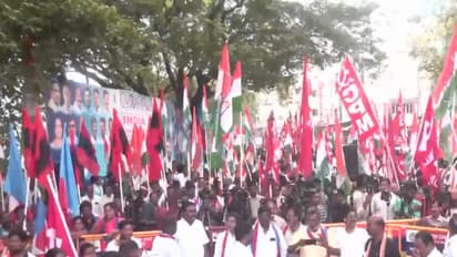 TVK leaders join INDIA bloc protest against CEC in Chennai (Photo: ANI)