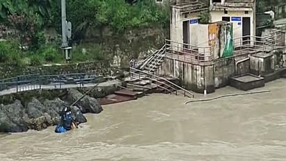 Surging water levels of rivers in Uttarakhand (File Photo/ANI)