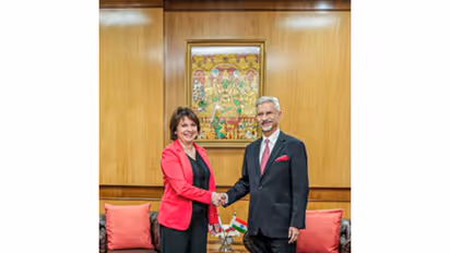 EAM Jaishankar with the French delegation (Photo/X@DrSJaishankar)