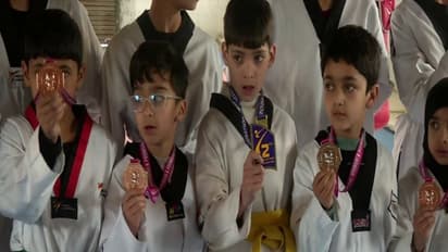 Taekwondo team of the Taekwondo Association of Jammu and Kashmir (Photo/ANI)