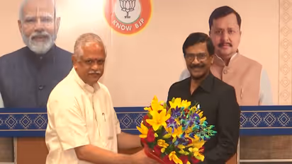 BJP National General Secretary (Organisation) B L Santhosh (On left) and Sri Lankan JVP General Secretary Tilvin Silva (Photo/ANI)