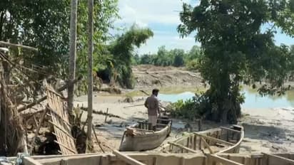 Boats in Assam's Sivasagar district (Photo/ANI)
