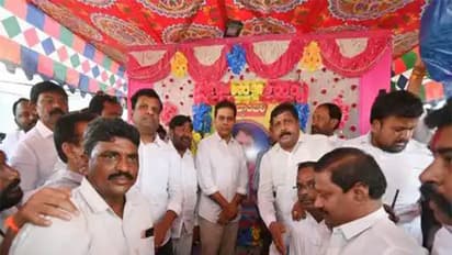 KTR visits family of BRS worker killed by Congress Goons (Photo/ANI)