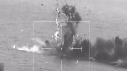 US sinks claimed Cartel's floating refuelling station (Photo/X/@Southcom)