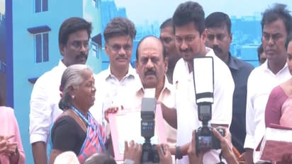Tamil Nadu Deputy CM Udhayanidhi Stalin inaugurates 584 newly constructed apartments (Photo/ANI)