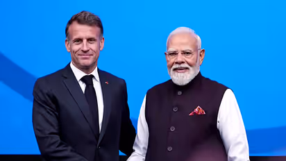 Prime Minister Narendra Modi with French President Emmanuel Macron (Photo/DD/ANI)