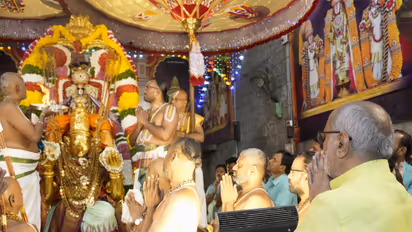 Vice-President C P Radhakrishnan attends sacred Tirumala Pournami Garuda Seva (Photo/X/ @VPIndia)
